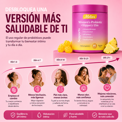 Melira™ – Probiótico Femenino en Gomitas para el Bienestar Íntimo